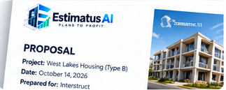 Branded Estimatus proposal with building photo